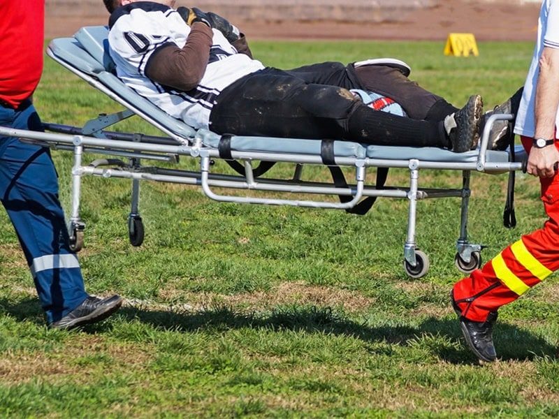 Sports Ambulance Rescue Scene