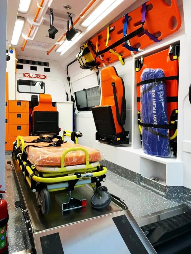 distributors -Inside the ambulance